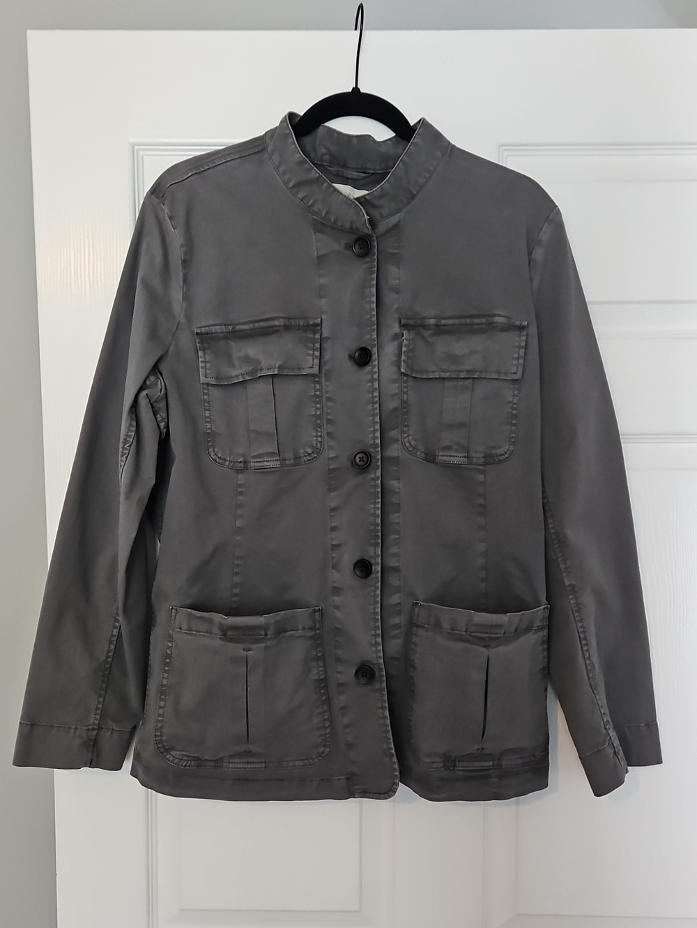 Womens Gray Utility Jacket - LOFT